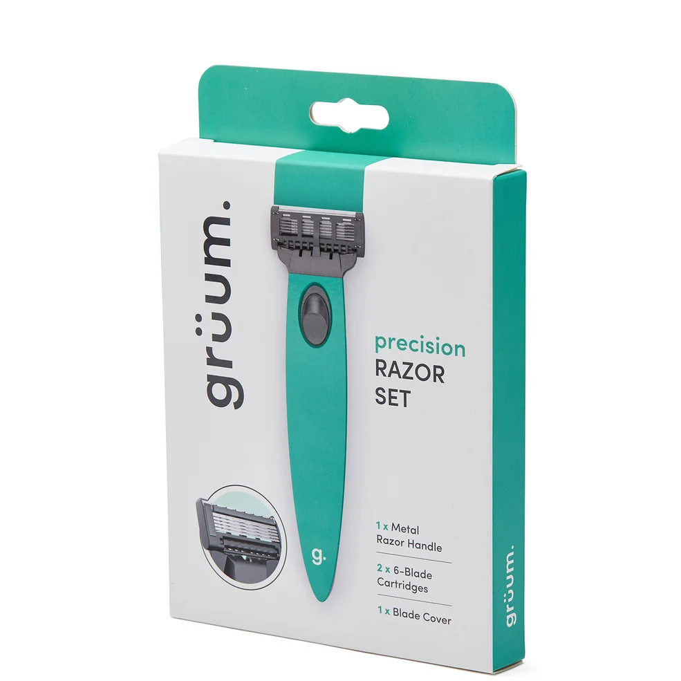 Go Green Razor grüum Precision Razor Set - Aqua Green | LOOKFANTASTIC